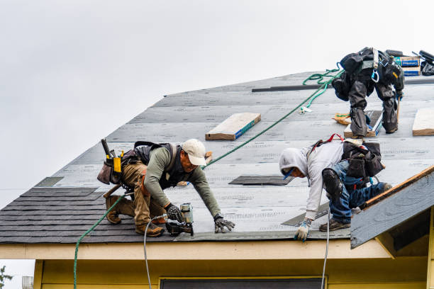 Professional Gutter Installation technician working in Los Alamos, NM
